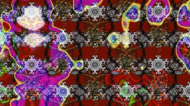 Çizgi çizimi kalıbı. Raster Moda kumaş deseni. Şirin çiçekler..