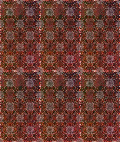 Kahverengi ve gri renkte manzaralı çiçek deseni. Sevgililer günü ve tebrik kartı konsepti için şık bir davetiye. Çiçek kompozisyonu, el boyası, hassas şablon. Üst görünüm, yumuşak biçim.