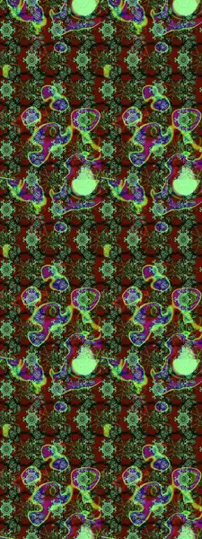 Raster - stok. Yeşil, kırmızı ve kahverengi çiçekli eskiz deseni, suluboya çiçek deseni, şirin çiçek, duvar kağıdı, kart veya kumaş için fayanslı.