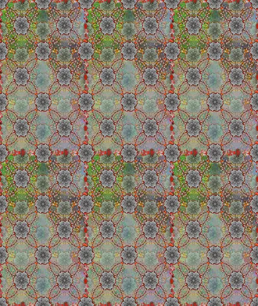 Çiçek duvar kâğıdı. Renkli, pürüzsüz desen. Raster illüstrasyonu. Çiçek arkaplan. Gri ve nötr renklerde şirin tekstil.