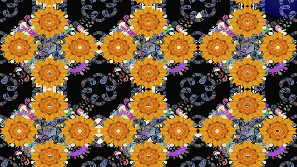 Beautiful watercolor Bouquet of summer flowers sketch pattern. Nice fabric pattern.