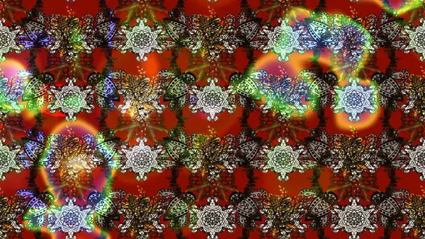 Raster. Düz Çiçek Elementleri Tasarımı. Renkli Bahar Teması çizim şablonu.