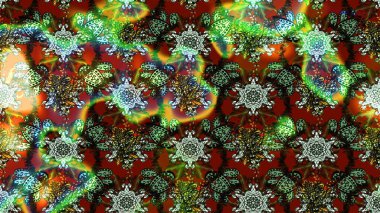 Raster çiçek desenli çiçek deseni, yapraklar, dekoratif elementler, sıçrama, lekeler, el çizimi kontur çizgileri ve Doodle çizim stili, grafik raster çizim çizimi.