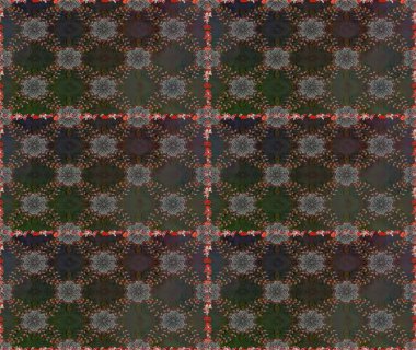 Ağaç dallı bahar çiçekleri ile desen, çiçek silueti ile gri renkler. Raster deseni.