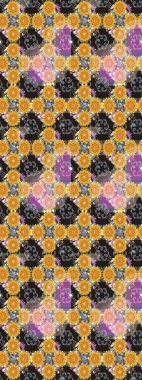 Eskiz arkaplan modeli. Raster illüstrasyonu. Sarı yapraklı yabani çiçekler. Suluboya, elle çizilmiş.