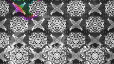 Raster illüstrasyonu. Küçük çiçekteki sevimli çiçek deseni. Gri renkli çiçekler.