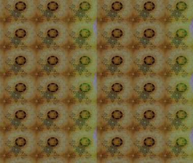 Suluboya çizimi. El çizimi. Kahverengi renkli çiçekler. Çiçekli çizim deseni.