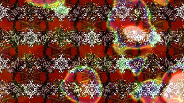 Raster illüstrasyonu. Çiçekli karalama şeklinde Raster çiçek deseni. Yumuşak, yaz çiçekleri kahverengi, kırmızı ve nötr renklerde.