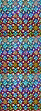 Mavi ve mor renklerde. Raster illüstrasyonu. Çiçekli güzel suluboya desen.