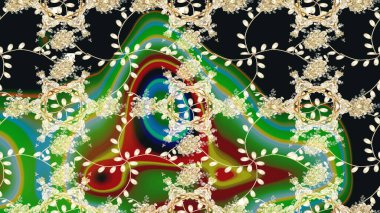 Paisley el çizimi elementler. Fantezi çiçekli eskiz deseni, doğal duvar kağıdı, çiçek desenli kıvrım çizimi. Ev dekoru.