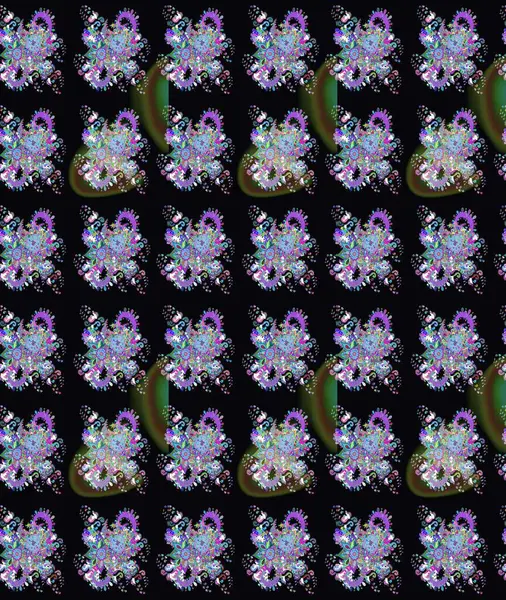 Raster illüstrasyonu. Moda arka planında parlak buketler. Eski usul küçük çiçekli şirin bir eskiz deseni. Kumaş, duvar kâğıdı ve kağıda yazdırmak için gelişen arkaplan.