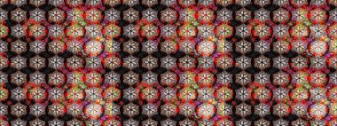 Raster düz çiçek çizim deseni. Siyah renkli çiçekler. Tasarım hediye paketi, tebrik kartları, posterler ve afiş tasarımı.