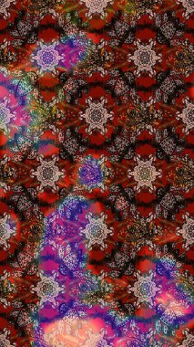 Çizim çiçek deseni duvar kağıdı, web sitesi arka planı, ambalaj kağıdı, davetiye, broşür, afiş veya web sitesi için kullanılabilir. El çizimi Raster çizimi. Parlak elementlerin.