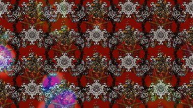 Çiçekli karalama şeklinde Raster çiçek deseni. Raster illüstrasyonu. Nazikçe, yaz çiçekleri kahverengi renklerde.