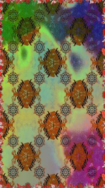 Çiçek kompozisyonu, el boyası, hassas şablon. Üst manzara, yumuşak yeşil ve kahverengi renkli. Manzaralı çiçek deseni. Sevgililer günü ve tebrik kartı konsepti için şık bir davet.