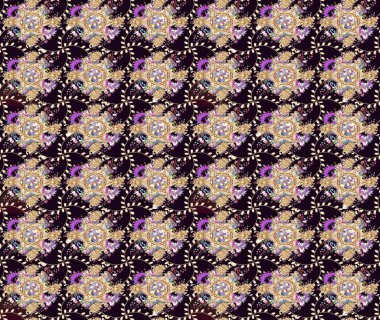 Şirin çiçek elementleri. Renkli Bahar Teması eskiz kalıbı. Raster illüstrasyonu. Düz Çiçek Elementleri Tasarımı. Çizim deseni Modaya uygun kumaş deseni.