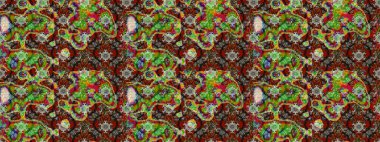 Raster deseni. Çiçekli çiçek deseni, suluboya. Küçük çiçekte güzel bir çiçek deseni..