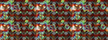 Kahverengi, kırmızı ve gri el çizimi deseni. Sanat ilham verici, kırmızı ve gri renkli çiçekler ve yapraklar. Raster deseni. Karalama çiçekleri çizim deseni.