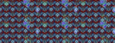 Mavi, kırmızı ve kahverengi renkte manzaralı çiçek deseni. Çiçek kompozisyonu, el boyası, hassas şablon. Sevgililer günü ve tebrik kartı konsepti için şık bir davetiye. Üst görünüm, yumuşak biçim.