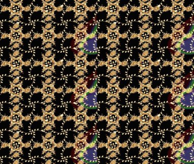 Küçük çiçekte güzel bir çiçek deseni var. Raster deseni. Çiçekli çiçek deseni, suluboya..