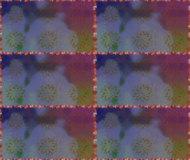 Raster illüstrasyonu. 3 boyutlu çiçekler, pürüzsüz. Tarafsız renklerde.