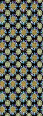 Raster illustration. Seamless floral pattern in folk style with flowers, leaves. Hand drawn.