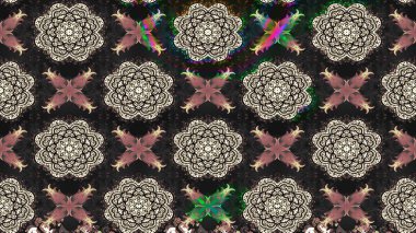 Etnik Mandala süsü. Raster Henna dövme stili. Kızılderili desenli desenli desenli şal deseni. Tekstil, tebrik kartı, boyama kitabı, telefon kılıfı baskısı için kullanılabilir.