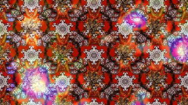 Çiçek desenli raster, kahverengi, nötr ve kırmızı çizgi desenli soyut raster arkaplan. Modern stil dokusu.