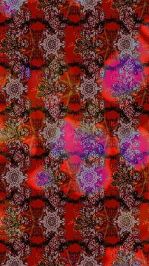 Güzel kumaş deseni. Renkli Bahar Teması eskiz kalıbı. Karalama çiçeği. Düz Çiçek Elementleri Tasarımı. Zentangle soyut çiçekleri. Raster illüstrasyonu.