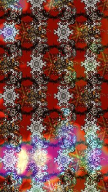 Kahverengi, kırmızı ve nötr renklerde bahar çiçekleri. Raster illüstrasyonu. Yaprak ve çiçeklerin suluboya resmi, kahverengi, kırmızı ve nötr renkler üzerine eskiz deseni.