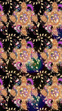 Raster illüstrasyonu. Yumuşak, bahar çiçekleri siyah renklerde. Çiçek ve yapraklı karalama şeklinde Raster çiçek deseni.