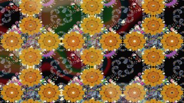 Robot resim. Moda baskıları için zarif bir şablon. Motley illüstrasyonu. Küçük çiçekte güzel bir desen. Çiçekli bahar çiçekleri. Küçük renkli çiçekler..