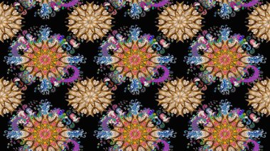 Moda baskısı. Çiçeğin suluboya çizimlerinin mükemmel deseni. Eski model. Dekorasyon ve tasarım için güzel bir desen. Suluboya çizim deseni.