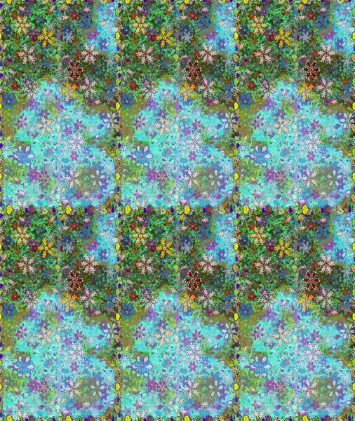 Raster desen. Fantezi kumaş deseni. Çiçekler, suluboya ile sorunsuz çiçek desenli.