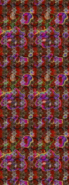 Kahverengi, kırmızı ve gri papatyalar kahverengi, kırmızı ve gri renklerde. Raster illüstrasyonu. Kahverengi, kırmızı ve gri renklerde.