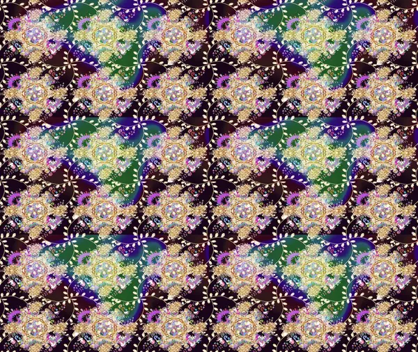 Çiçekli güzel suluboya desen. Raster illüstrasyonu. Bej renklerde.