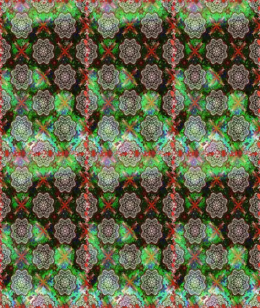 El çizimi, soyut ve süslü elementler. Yeşil ve gri renkler. Klasik çiçekler. Suluboya resim taklit Raster çizimi. Yaz çiçekleri teması.