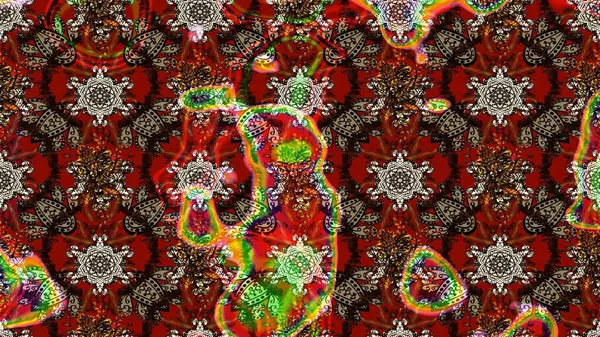 Çiçekler suluboya tarzında kahverengi, kırmızı ve siyah renklerde. Raster illüstrasyonunda çiçek deseni çizimi.