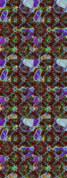 Kırmızı, kahverengi ve mavi renkli şirin çiçek desenleri. Raster Modaya uygun kumaş deseni. Düz Çiçek Elementleri Tasarımı. Renkli Bahar Teması çizim şablonu.