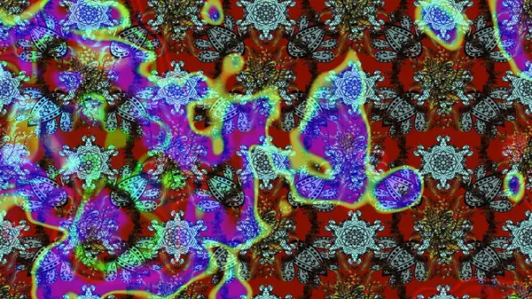 Mavi, kırmızı ve kahverengi renkte çiçekler. Elle boyanmış suluboya resim çizimi çiçekler ve bitkiler.