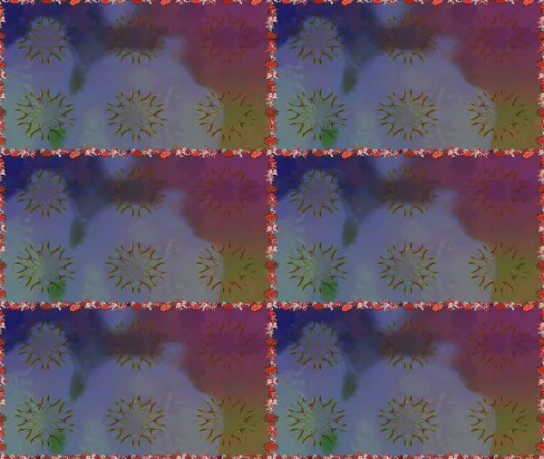 Raster illüstrasyonu. 3 boyutlu çiçekler, pürüzsüz. Tarafsız renklerde.