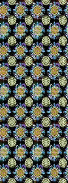 Raster illustration. Seamless floral pattern in folk style with flowers, leaves. Hand drawn.