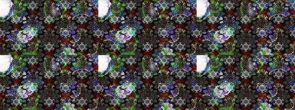 Raster Floral Illustration, Asyalı tekstil. Gri renkli etnik çiçeklerle zarif eskiz deseni.