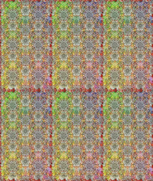 Düz Çiçek Elementleri Tasarım Raster illüstrasyonu. Gri ve nötr renkte çiçekler. Renkli Bahar Temalı, pürüzsüz bir arka plan. Çiçekli, suluboya desenli kusursuz çiçek deseni.