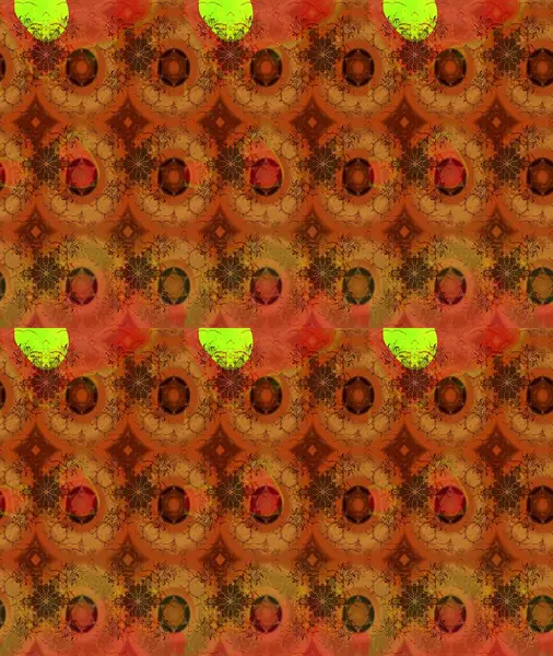 Kahverengi renklerde bahar çiçekleri. Raster illüstrasyonu. Patlayan çiçekler soyut olarak yerleştirilmiş. Raster deseni.