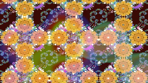 Küçük çiçekteki sevimli çiçek deseni. Kahverengi renkte çiçekler.