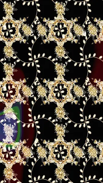 Siyah, bej ve kahverengi renkte çiçekler. Renkli bahar temalı eskiz desenleri. Çiçekli çiçek deseni, suluboya. Düz Çiçek Elementleri Tasarım Raster illüstrasyonu.