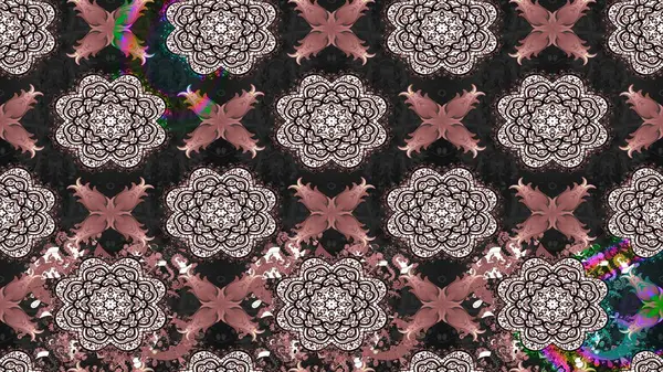 Tebrik kartı geçmişi, boyama kitabı, arkaplan ve tekstil için kullanılabilir. Etnik Mandala havlusu. Sınır Kızılderili çiçekli paisley patten. Raster Henna tarzı. Taslak süsleme izi.