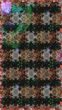 Ev dekorasyonu. Paisley baskı el çizilmiş elemanları. Fantezi çiçekler, doğal duvar kağıdı, çiçek dekorasyon kıvırcık illüstrasyon ile Dikişsiz desen.