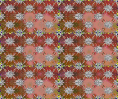 Düz çiçek öğeleri tasarım. Bahar Tema Dikişsiz desen arka plan rengi. Güzel kumaş deseni. Raster çizimde sorunsuz çiçek desenli.